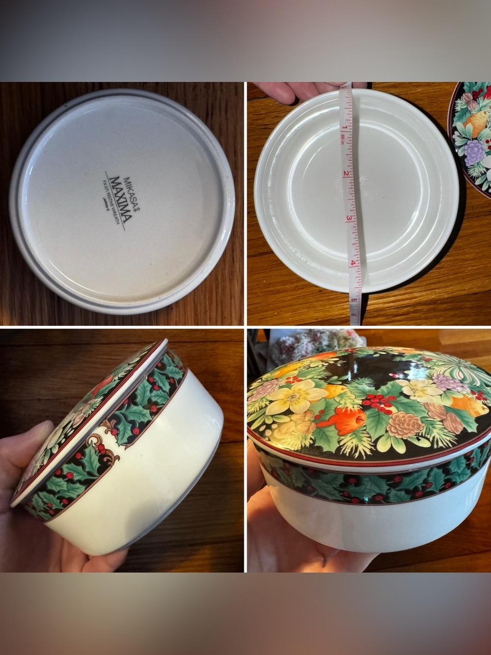 Mikasa Maxima Festive Wreath Trinket Box